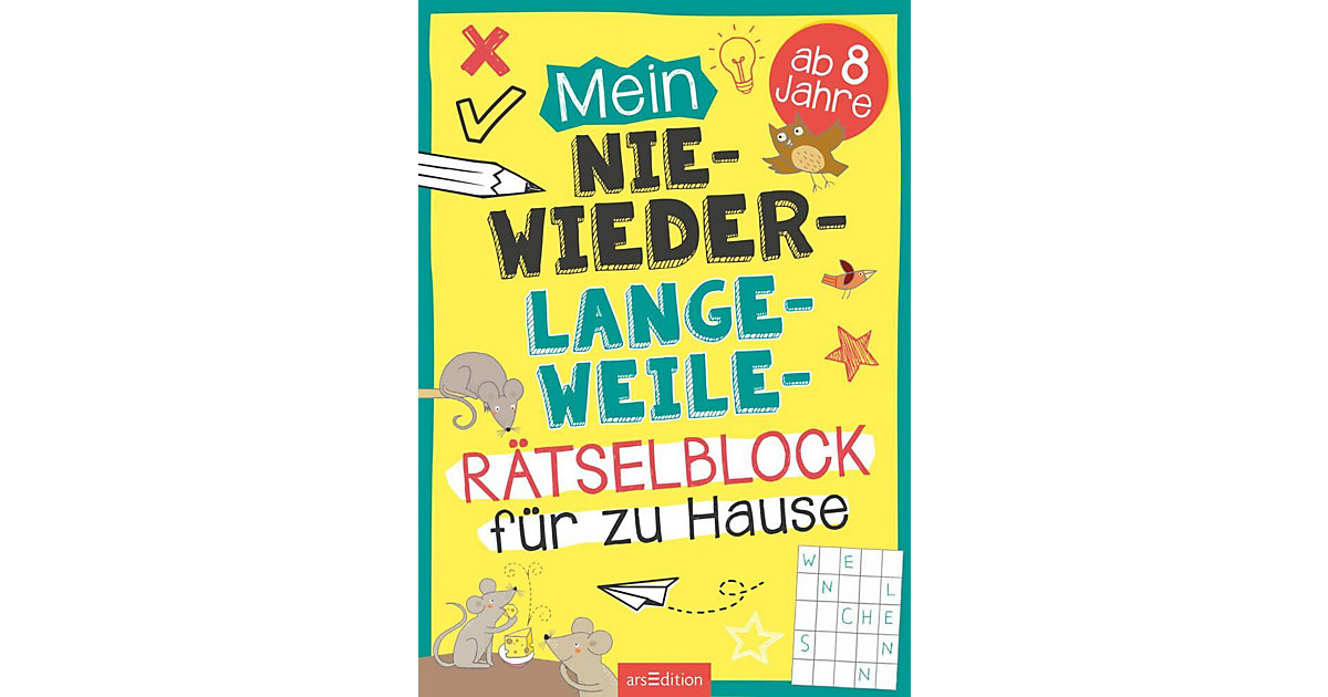 Buch - Mein Nie-wieder-Langweile-Rätselblock zu Hause  Kinder von arsEdition Verlag