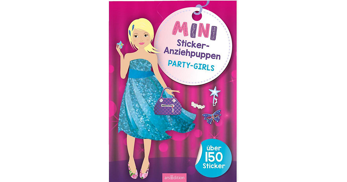 Buch - Mini-Sticker-Anziehpuppen Party-Girls von arsEdition Verlag