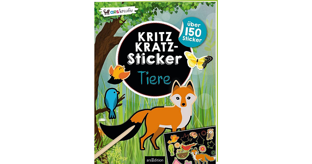 Buch - arsKreativ Kritzkratz-Sticker Tiere Buch - arsKreativ Kritzkratz-Sticker Tiere von arsEdition Verlag