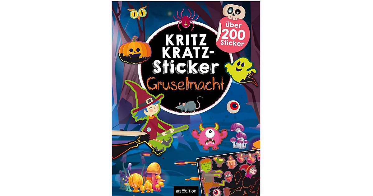 Kritzkratz-Sticker Gruselnacht von arsEdition Verlag