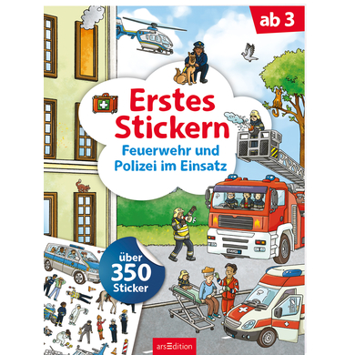 arsEdition Erstes Stickern Feuerwehr und Polizei im Einsatz von arsEdition