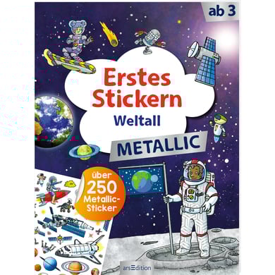 arsEdition Erstes Stickern Metallic – Weltall von ArsEdition