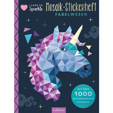 arsEdition I Love to Sparkle – Mosaik-Stickerheft Fabelwesen von ArsEdition
