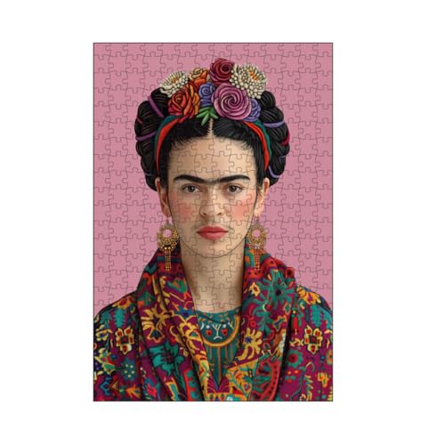 artboxONE-Puzzle M (266 Teile) Floral Frida Klassisch-Elegant-rosa von artboxONE