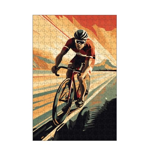 artboxONE-Puzzle M (266 Teile) Sport Triathlon Vintage Retro 2 (matart) - Puzzle Triathlon Bicycle Bike von artboxONE
