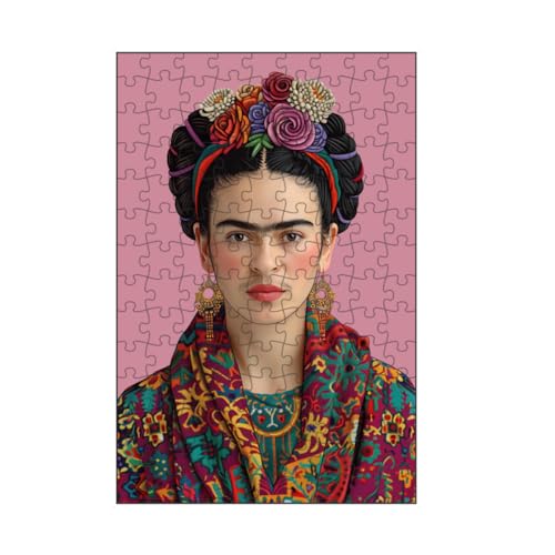artboxONE-Puzzle S (112 Teile) Floral Frida Klassisch-Elegant-rosa von artboxONE