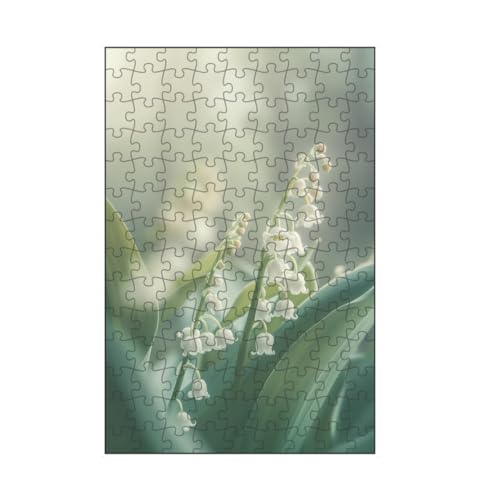 artboxONE-Puzzle S (112 Teile) Natur Romantische Maiglöckchen - Puzzle maiglöckchen blüte Boho-Style von artboxONE