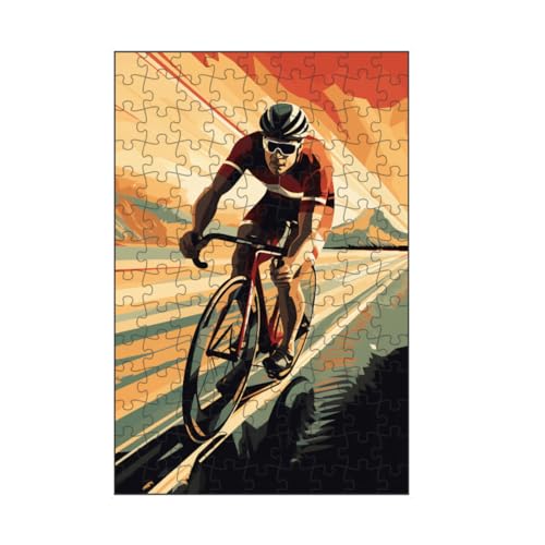 artboxONE-Puzzle S (112 Teile) Sport Triathlon Vintage Retro 2 (matart) - Puzzle Triathlon Bicycle Bike von artboxONE
