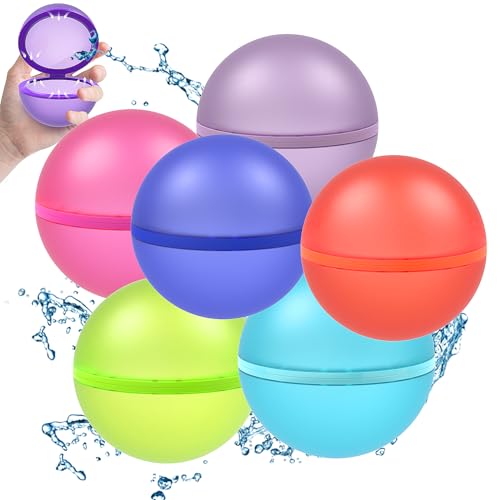 Artcool 6 Stück wiederverwendbare Wasser Ballons Schnelle Füllung Selbstversiegelnde Wasser Spielzeug im Freien für Kinder Sommer Party Strand Pool Bad von artcool