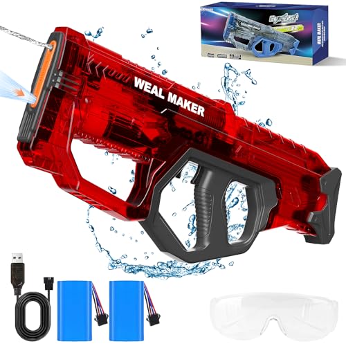 Elektrische Wasserpistolen für Erwachsene/Kinder, automatische Spritzpistole mit 2 Batterien, leistungsstarke Wasserpistole bis zu 8-10M, wasserdichte Wasserpistole für Pistolet EAU Elektrische Wasserpistolen für Erwachsene/Kinder, automatische Spritzpistole mit 2 Batterien, leistungsstarke Wasserpistole bis zu 8-10M, wasserdichte Wasserpistole für Pistolet EAU von artcool