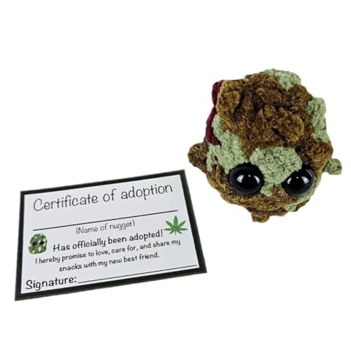asdfs 2 STK. Adopt A Weed Plushie, Smoke Bowl und Weed T Plushie, Kleine Weed Plushie, Wie Abgebildet 2-Plüschtier mit Zertifikat von asdfs