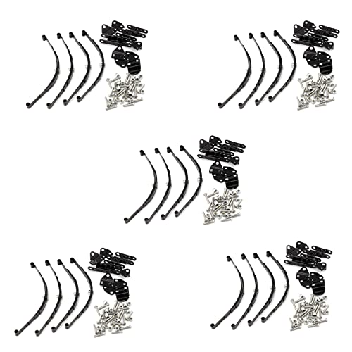 asdfs 20 Stücke 1/10 Blatt Federn Set HighLift Chassis für 1/10 D90 RC Crawler Auto Teile Schwarz von asdfs