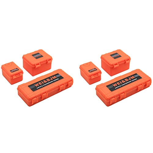 asdfs 6 Stücke Kunststoff Rc Auto Aufbewahrungs Box Dekoration Werkzeug für Trx4 Axial Scx10 90046 D90 Orange von asdfs
