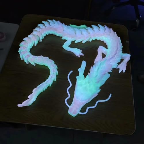 Regenbogen-3D-gedruckter Drache, 45,7 cm lang, leuchtet im Dunkeln, flexible Drachen, 3D-gedrucktes Dino-Geschenk, bewegliches Drachenspielzeug für Geburtstag, Halloween, Weihnachten, Heimdekoration Regenbogen-3D-gedruckter Drache, 45,7 cm lang, leuchtet im Dunkeln, flexible Drachen, 3D-gedrucktes Dino-Geschenk, bewegliches Drachenspielzeug für Geburtstag, Halloween, Weihnachten, Heimdekoration von atibi