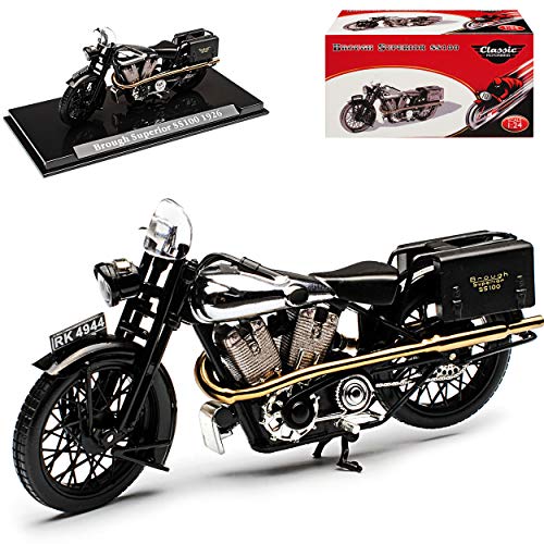 Atlas Brough Superior SS100 1926 Silber Schwarz mit Sockel 1/24 Modell Motorrad Atlas Brough Superior SS100 1926 Silber Schwarz mit Sockel 1/24 Modell Motorrad von atlas editions