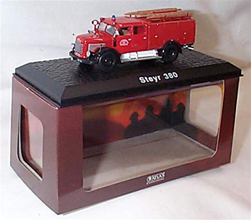 atlas editions Feuerwehrauto Collection Steyr 380, rotes Feuerwehrauto im Maßstab 1:72, Druckguss-Modell atlas editions Feuerwehrauto Collection Steyr 380, rotes Feuerwehrauto im Maßstab 1:72, Druckguss-Modell von atlas editions