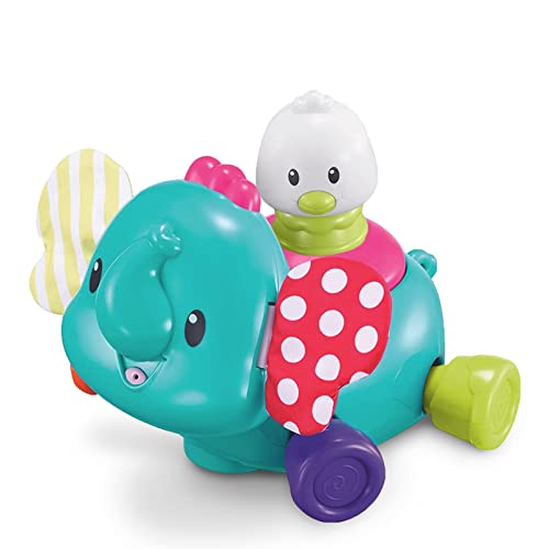 auby Elephant Tänzer in Elefantenform, mit Klangeffekten und Mehreren Geschwindigkeiten, französisches Geschenk – Säuglingsanbau – Babyspielzeug 9 Monate und +, FR461141, Mehrfarbig von auby