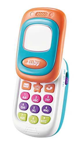 auby Slide & Learn Mobile Phone, Sensorisches Spielzeug mit Musik, Vorschulspielzeug für Kinder im Alter von 9 10 11 12 Monaten, Geschenke für Weihnachten Geburtstag, FR461588 von auby
