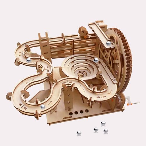 3D-Holzpuzzle, Kugelbahn für Erwachsene, handgekröpft, mechanisches Puzzle, Modellbausatz, Holzhandwerk für Kinder ab 15 Jahren 3D-Holzpuzzle, Kugelbahn für Erwachsene, handgekröpft, mechanisches Puzzle, Modellbausatz, Holzhandwerk für Kinder ab 15 Jahren von auryee