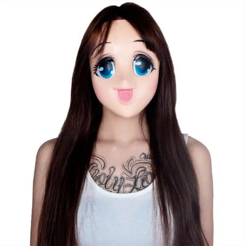 ausuky Latexmaske Halloween Maske Cartoon Anime Girl Verschiedene Dimension Cosplay Maskerade, Einheitsgröße von ausuky