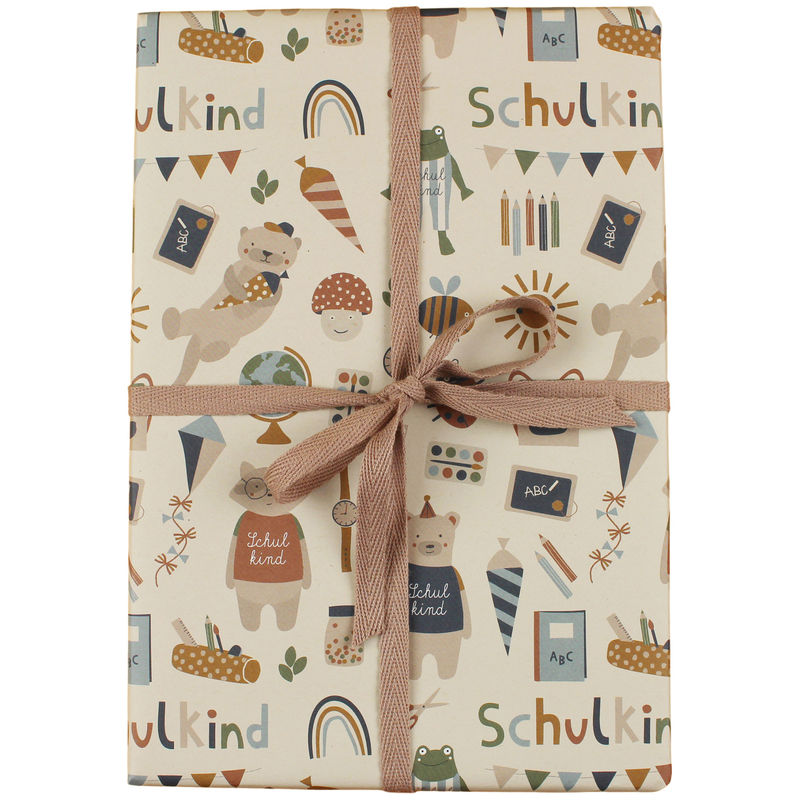 Geschenkpapier SCHULKIND - NATURE KIDS (50x70) 3er Set von ava&yves