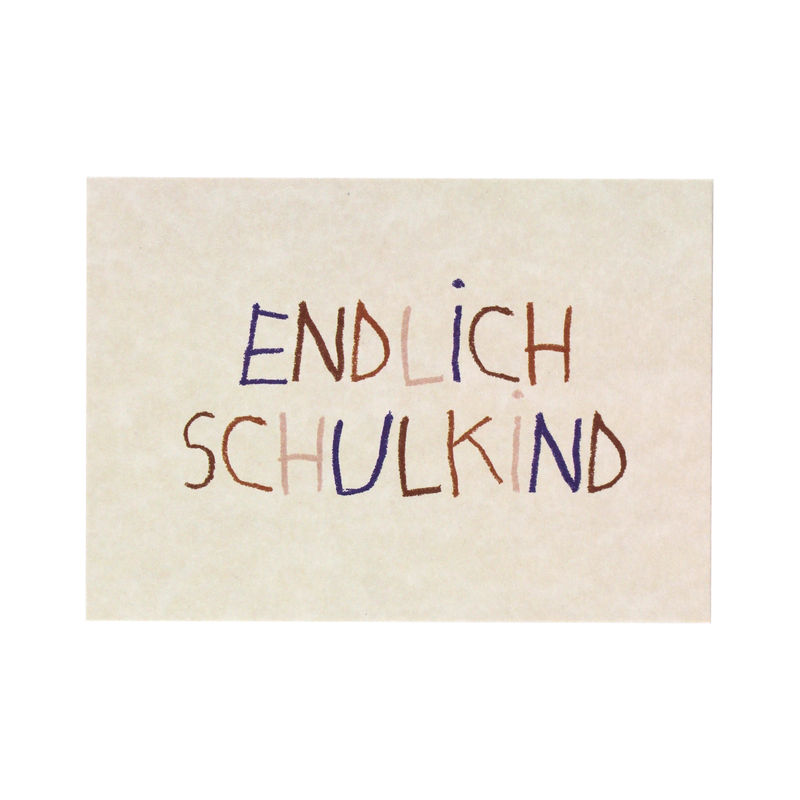 Postkarte ENDLICH SCHULKIND 3er-Pack von ava&yves