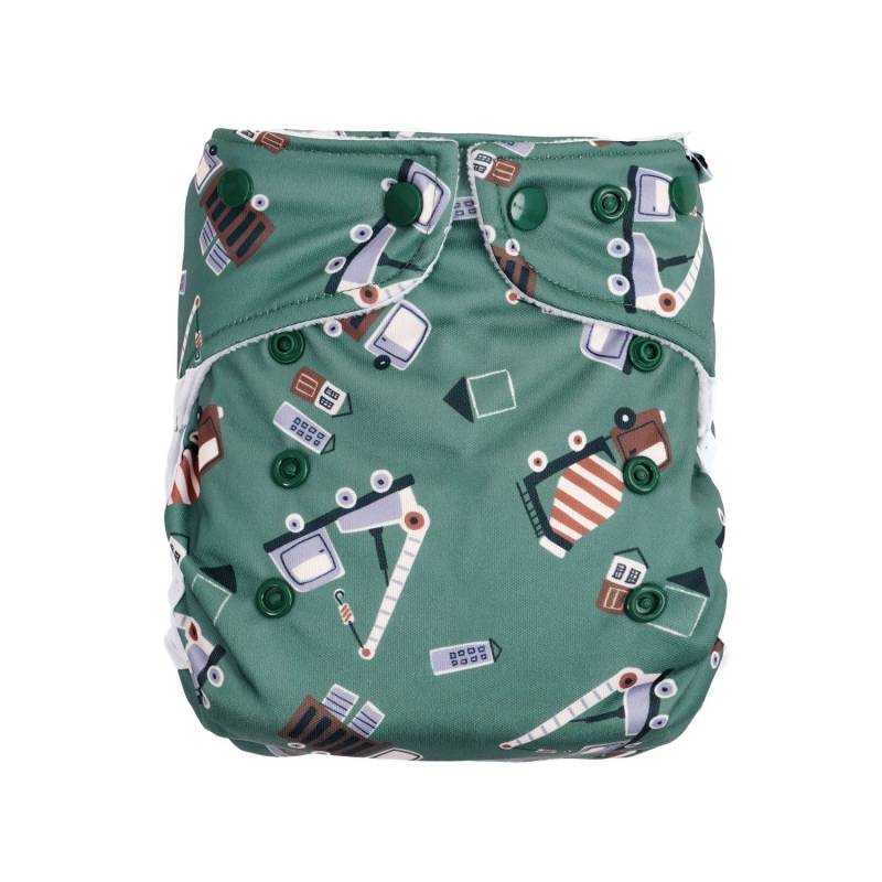 avo+cado Cosy Stoffwindel-Überhose für Neugeborene - Baufahrzeuge von avo+cado