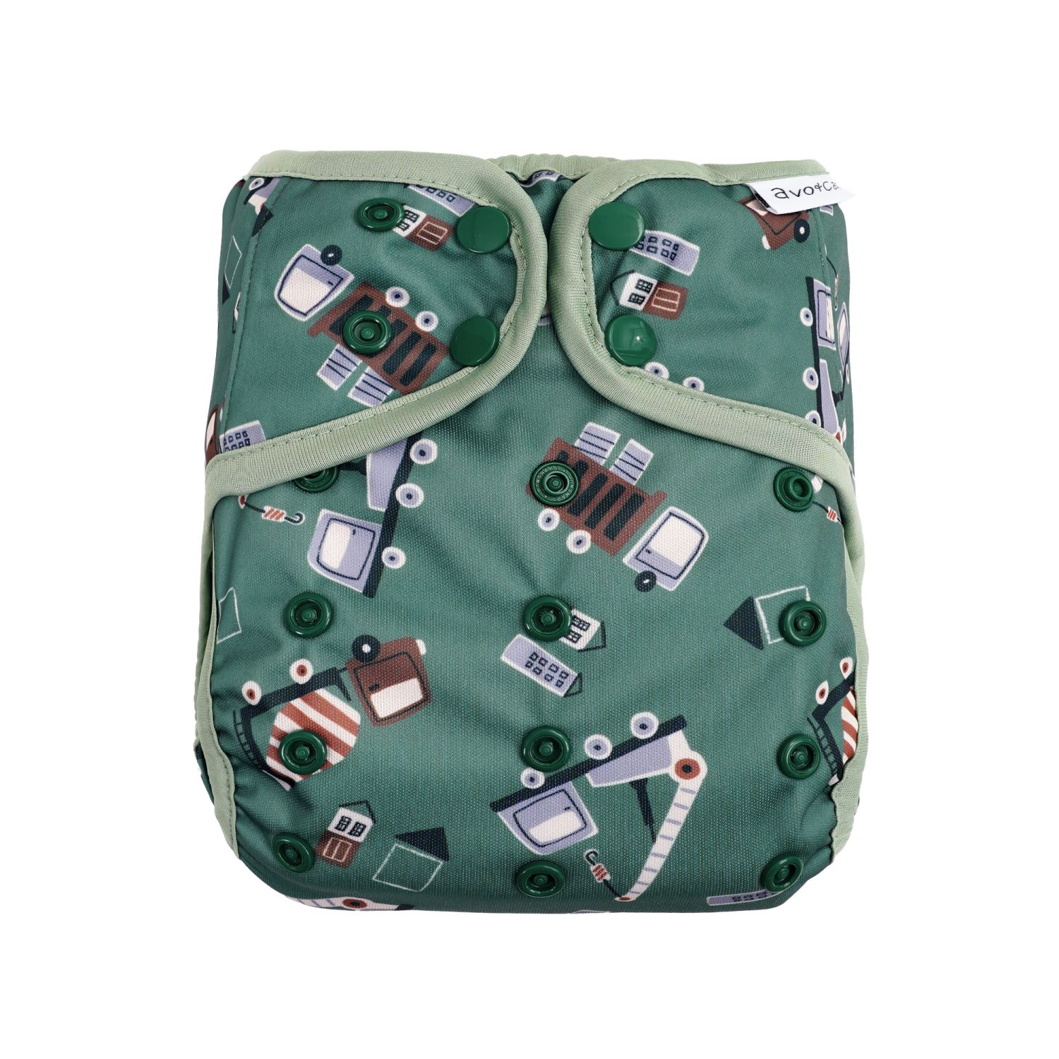 avo+cado Explorer One Size Stoffwindel-Überhose - Baufahrzeuge von avo+cado