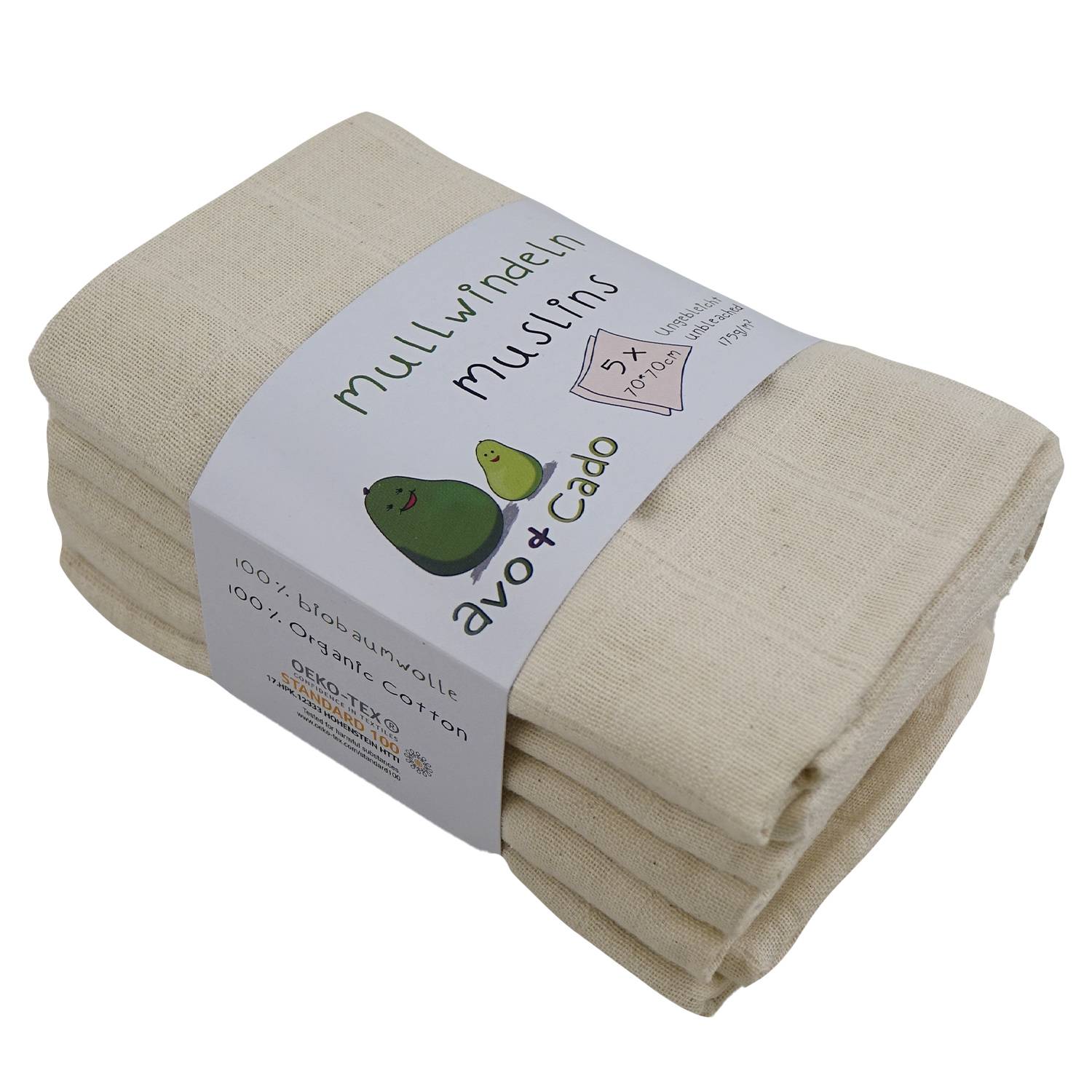 avo+cado Mullwindeln 70 x 70 cm - 20 Stk. - avo+cado Mullwindeln 70 x 70 cm - 20 Stk. - von avo+cado