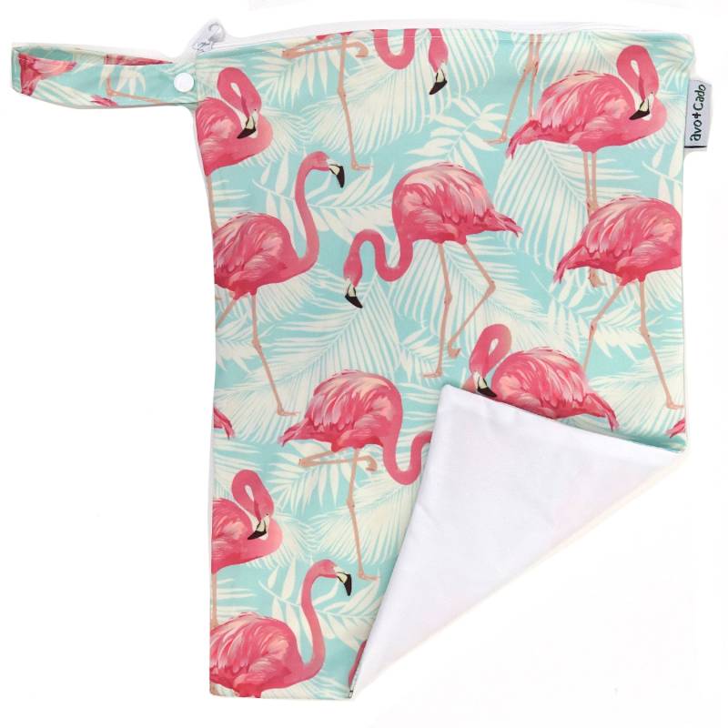 avo+cado Nasstasche (M) - gemustert - Flamingo von avo+cado