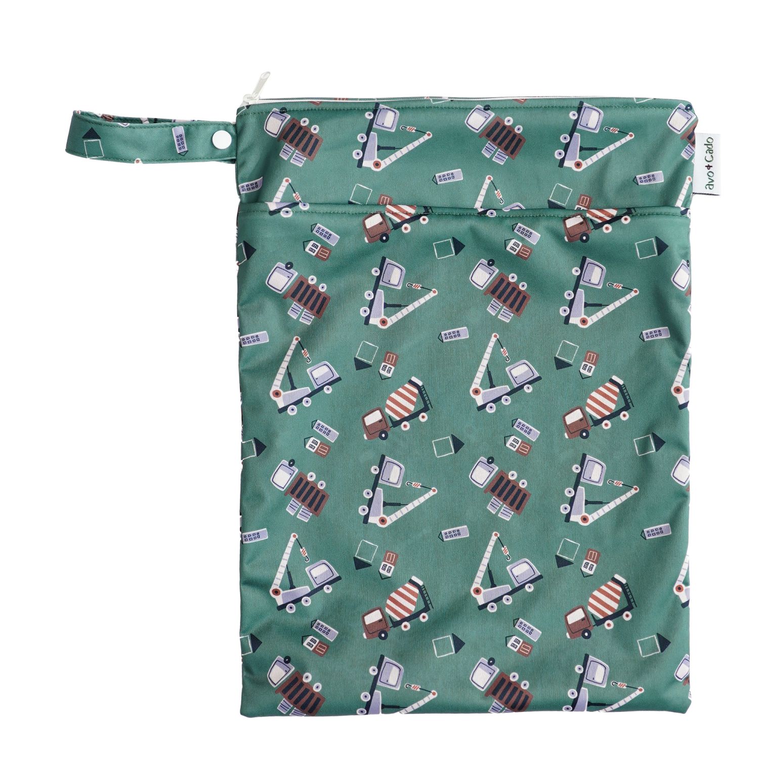 avo+cado Nasstasche mit Trockenfach (M) - Baufahrzeuge von avo+cado