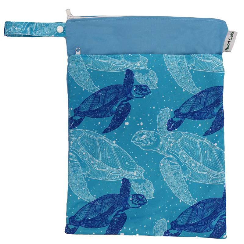 avo+cado Nasstasche mit Trockenfach (M) - Schildkröten von avo+cado