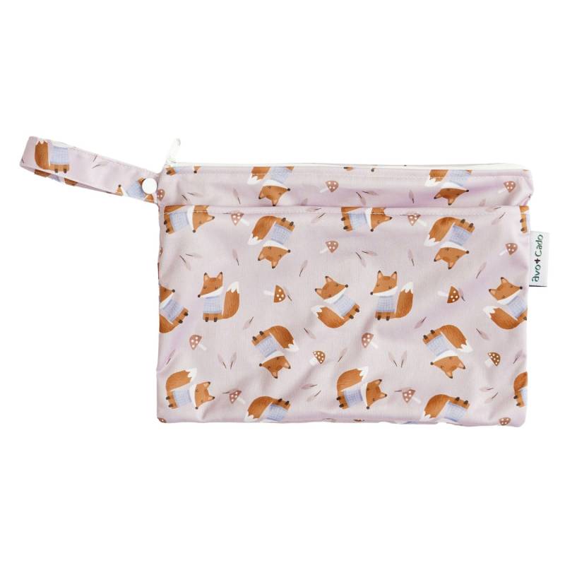 avo+cado Nasstasche mit Trockenfach (S) - Füchse von avo+cado