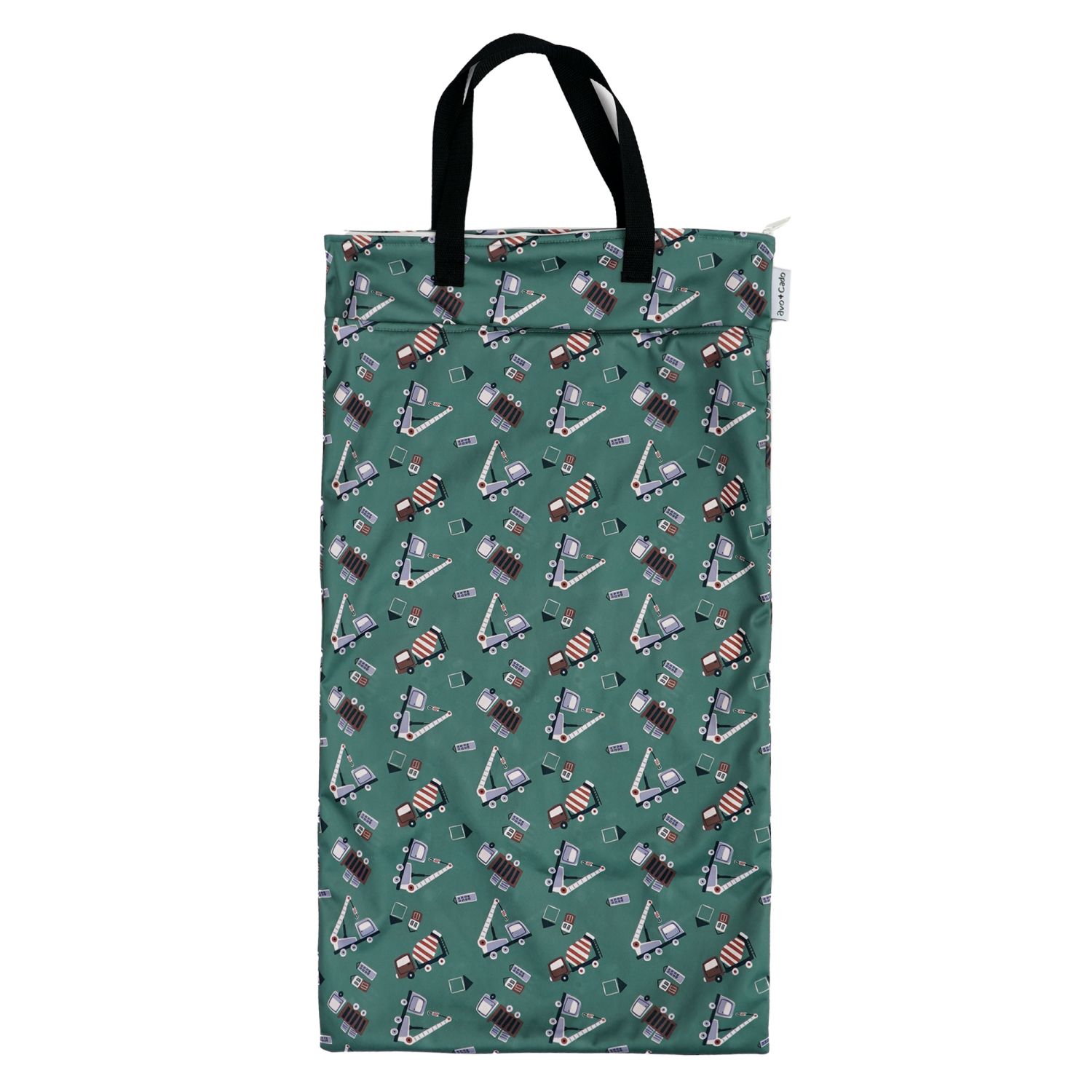 avo+cado Nasstasche  mit Trockenfach (XL) - Baufahrzeuge von avo+cado