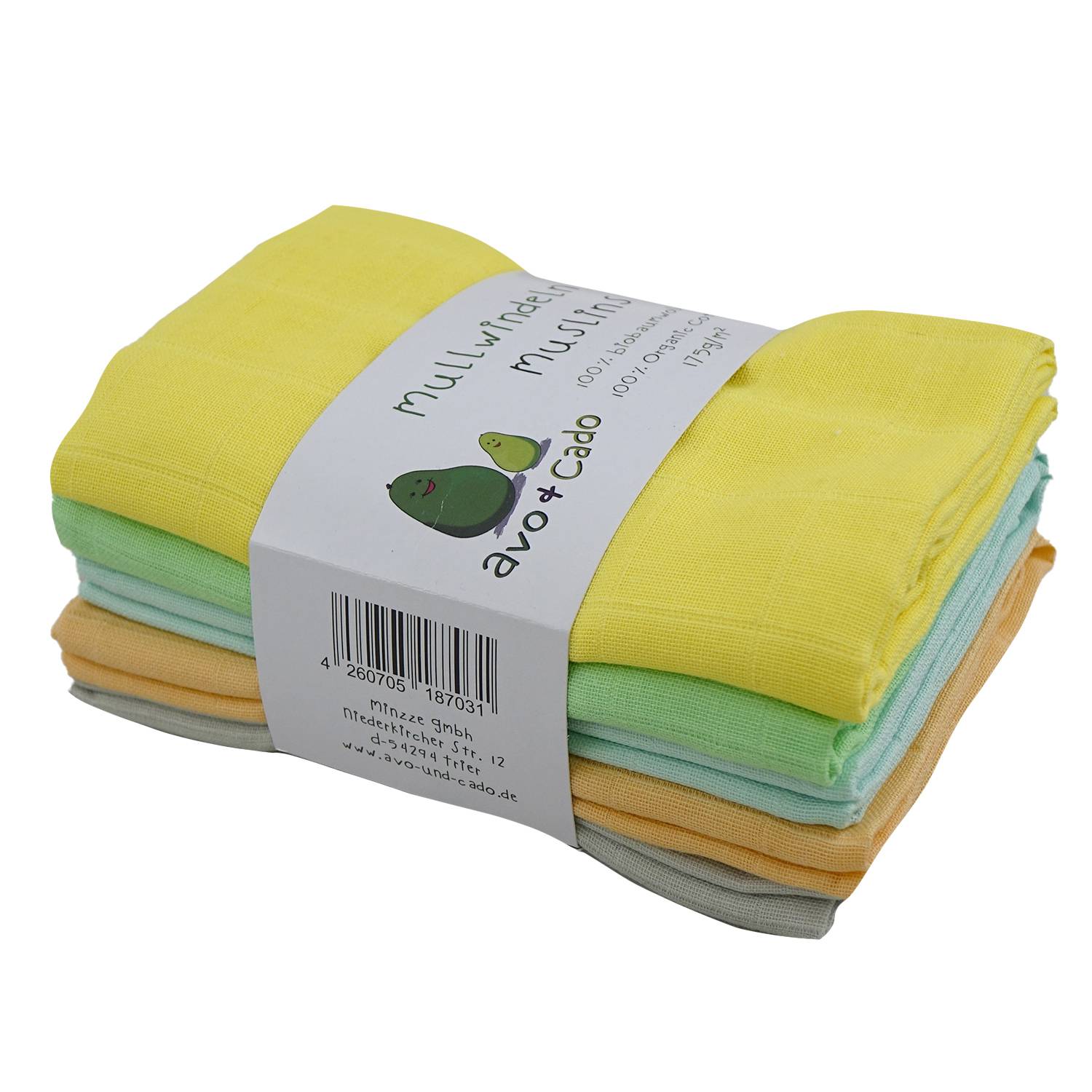 avo+cado bunte Mullwindeln 80x80cm - 5 St. - avo+cado bunte Mullwindeln 80x80cm - 5 St. - von avo+cado