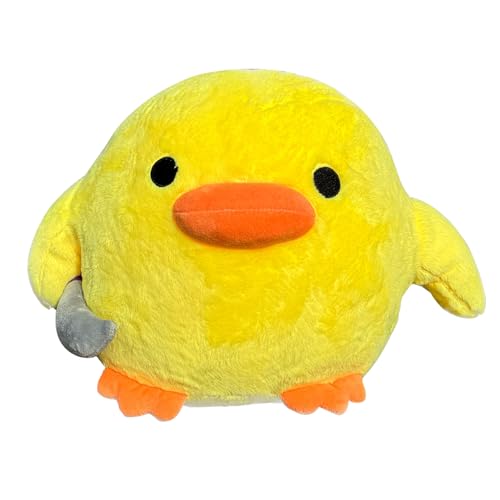 awakentti Duck Stuffed Animal, Plush Duck Home Decoration, Duck Plushie, Good Resilience Yellow Huggable and Soft Stuffed Animal with Knives Design for Bedside Table von awakentti