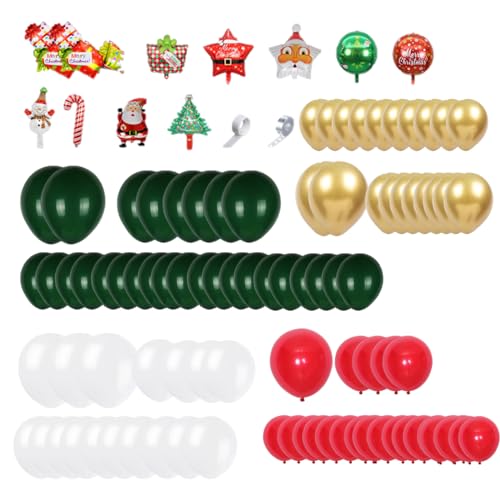 awakentti Weihnachtsballon-Girlandenbogen-Set, mit rot-weißen Bonbon-Ballons, für Weihnachts-Party-Dekorationen für Feiertagsparty-Dekoration (103 Stück) von awakentti