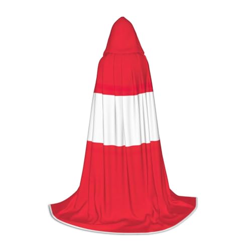 Umhang mit Österreichischer Flagge, Unisex, mit Kapuze, für Zauberer, Weihnachten, Karneval, Halloween, Cosplay von axzttupy