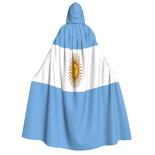 Umhang mit argentinischer Flagge, mit Kapuze, für Halloween, Weihnachten, Karneval, Partys, Mittelalter-Kostüm von axzttupy