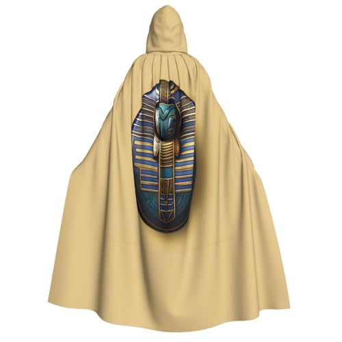 axzttupy Ägyptischer Skarabäus-Aufdruck, Erwachsenenkostüm, Kapuzenumhang, Halloween, Weihnachten, Karneval, Partys, Mittelalter von axzttupy