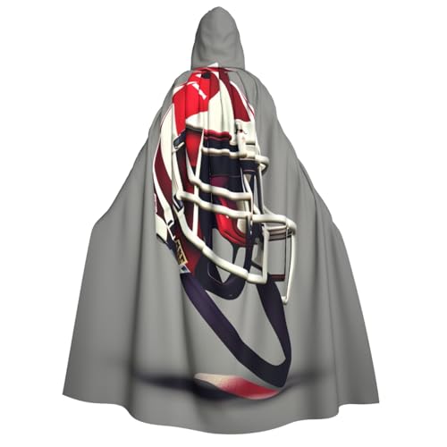 axzttupy American Football Print Erwachsene Kapuzenumhang Halloween Weihnachten Karneval Partys Mittelalter Motto Kostüm von axzttupy
