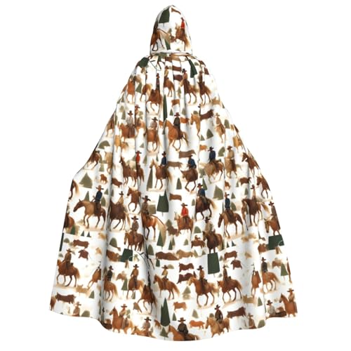 axzttupy Cowboy-Ride-Aufdruck, Erwachsenen-Kapuzenumhang, Halloween, Weihnachten, Karneval, Partys, Mittelalter-Kostüm axzttupy Cowboy-Ride-Aufdruck, Erwachsenen-Kapuzenumhang, Halloween, Weihnachten, Karneval, Partys, Mittelalter-Kostüm von axzttupy