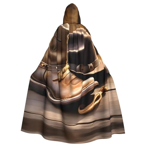 axzttupy Cowboyhut und Stiefel, Unisex, Halloween-Kapuzenumhang, volle Länge, für mittelalterliche Renaissance-Cosplay-Kostüme von axzttupy