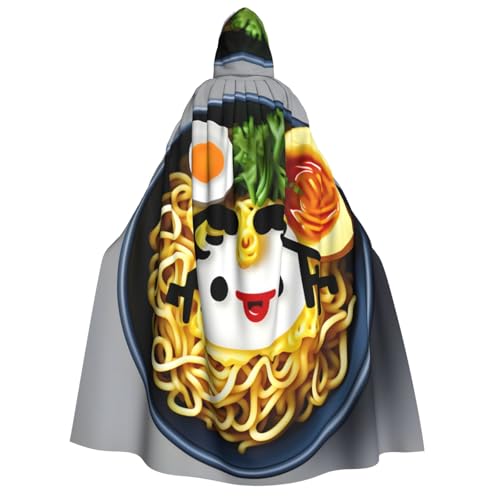 axzttupy Eierbecher, Nudel-Ramen-Druck, Erwachsenen-Kapuzenumhang, Halloween, Weihnachten, Karneval, Partys, Mittelalter-Kostüm von axzttupy