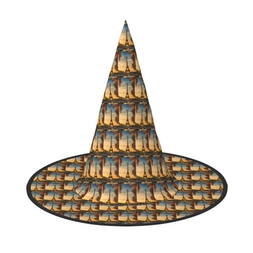 axzttupy Eiffelturm Paris Herbst Druck Halloween Hexenhut Unisex Karneval Kostüm Zubehör Partys Cosplay und Festlich axzttupy Eiffelturm Paris Herbst Druck Halloween Hexenhut Unisex Karneval Kostüm Zubehör Partys Cosplay und Festlich von axzttupy