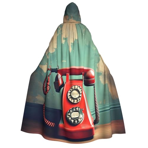 axzttupy England UK Retro London Telefonaufdruck Erwachsene Kapuzenumhang Halloween Weihnachten Karneval Partys Mittelalter Motto Kostüm von axzttupy