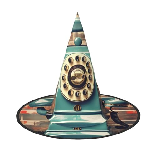 axzttupy England UK Retro London Telefone Druck Halloween Hexenhut Unisex Karneval Kostüm Zubehör Partys Cosplay und Festlich axzttupy England UK Retro London Telefone Druck Halloween Hexenhut Unisex Karneval Kostüm Zubehör Partys Cosplay und Festlich von axzttupy