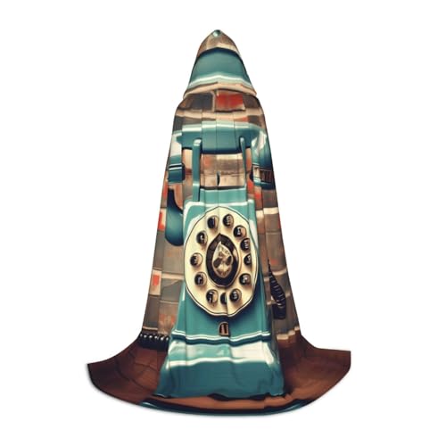 axzttupy England UK Retro London Telefone Druck Unisex Kapuze volle Länge Umhang für Zauberer Weihnachten Karneval Halloween Cosplay von axzttupy