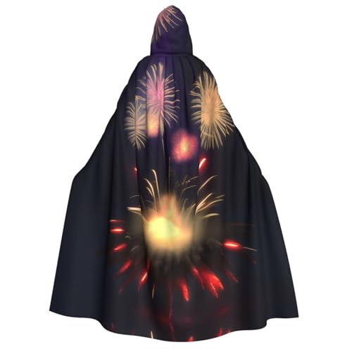 axzttupy Explosion Feuerwerk 3D-Druck Erwachsene Kapuzenumhang Halloween Weihnachten Karneval Partys Mittelalter Motto Kostüm von axzttupy