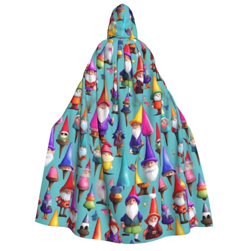 axzttupy Farbenfroher Zwergen-Aufdruck, Erwachsenen-Kapuzenumhang, Halloween, Weihnachten, Karneval, Partys, Mittelalter-Kostüm axzttupy Farbenfroher Zwergen-Aufdruck, Erwachsenen-Kapuzenumhang, Halloween, Weihnachten, Karneval, Partys, Mittelalter-Kostüm von axzttupy